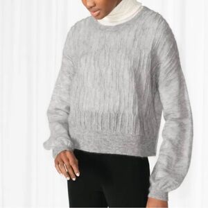 And Other Stories Mohair Blend Gray Sweater Cozy